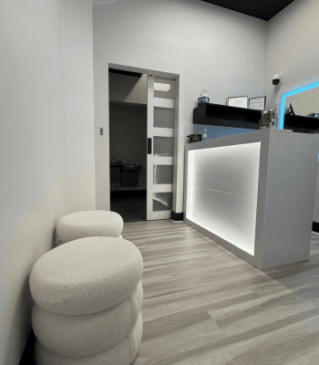Annie's Beauty and Body Waxing 24 Front desk and waiting area inside a private waxing studio in Orlando